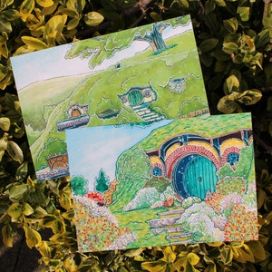 Lord of the Rings LOTR the Shire Art Illustrations Print - Etsy