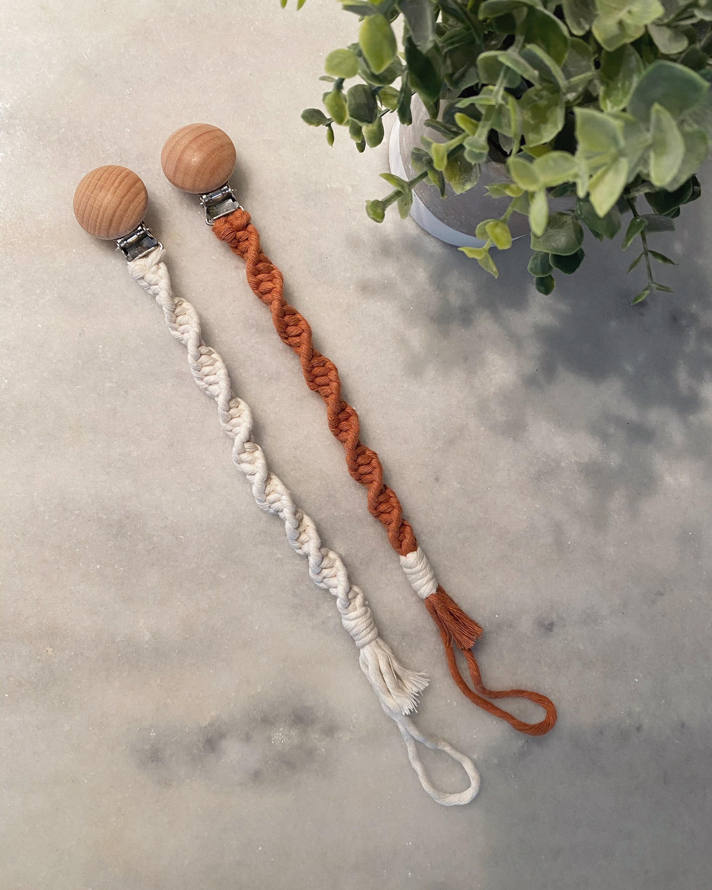 Macrame Pacifier Clip // Pacifier Clip // Boho Pacifier Clip Etsy
