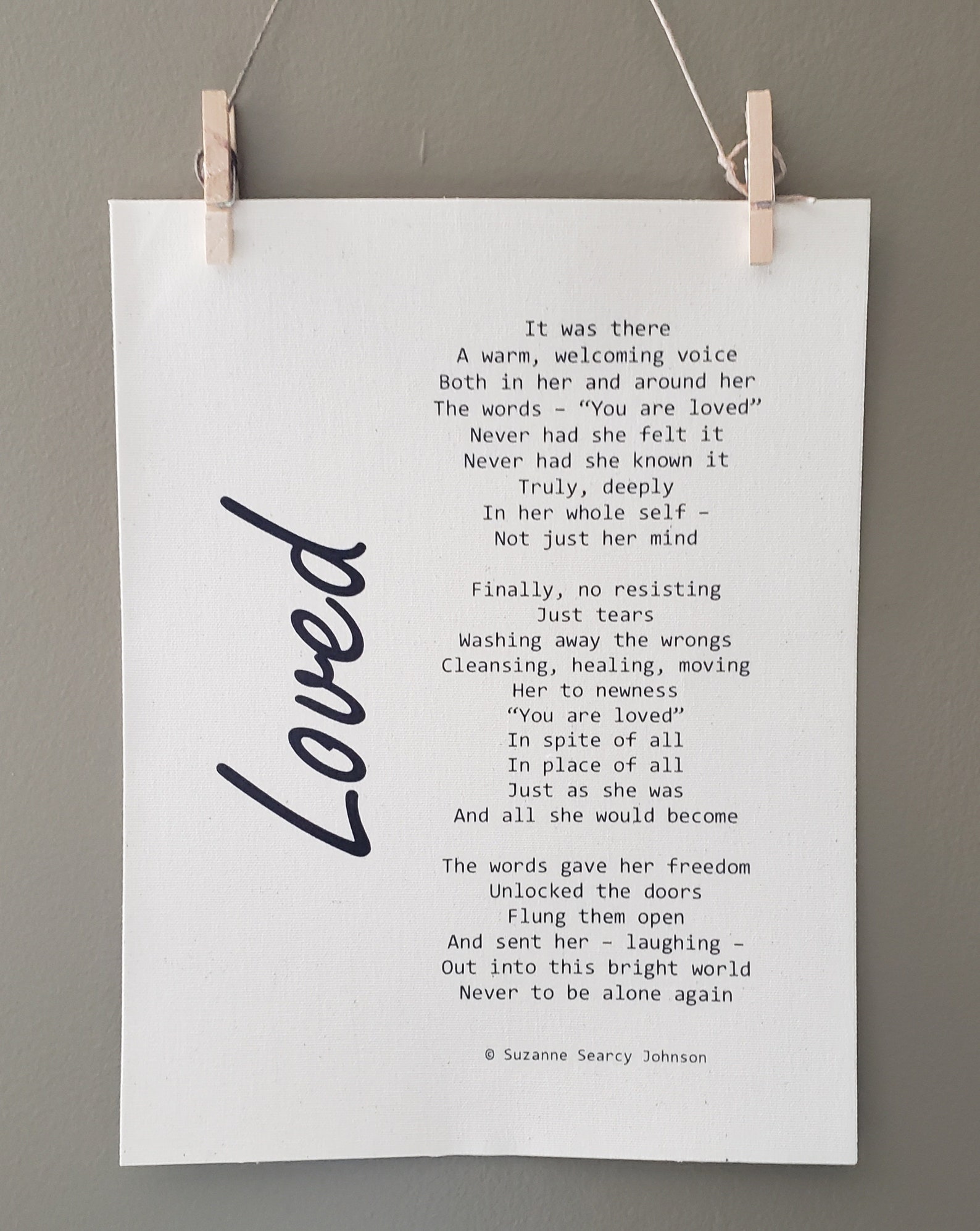 Original Poem in Floating Frame or Canvas Sheet Etsy UK