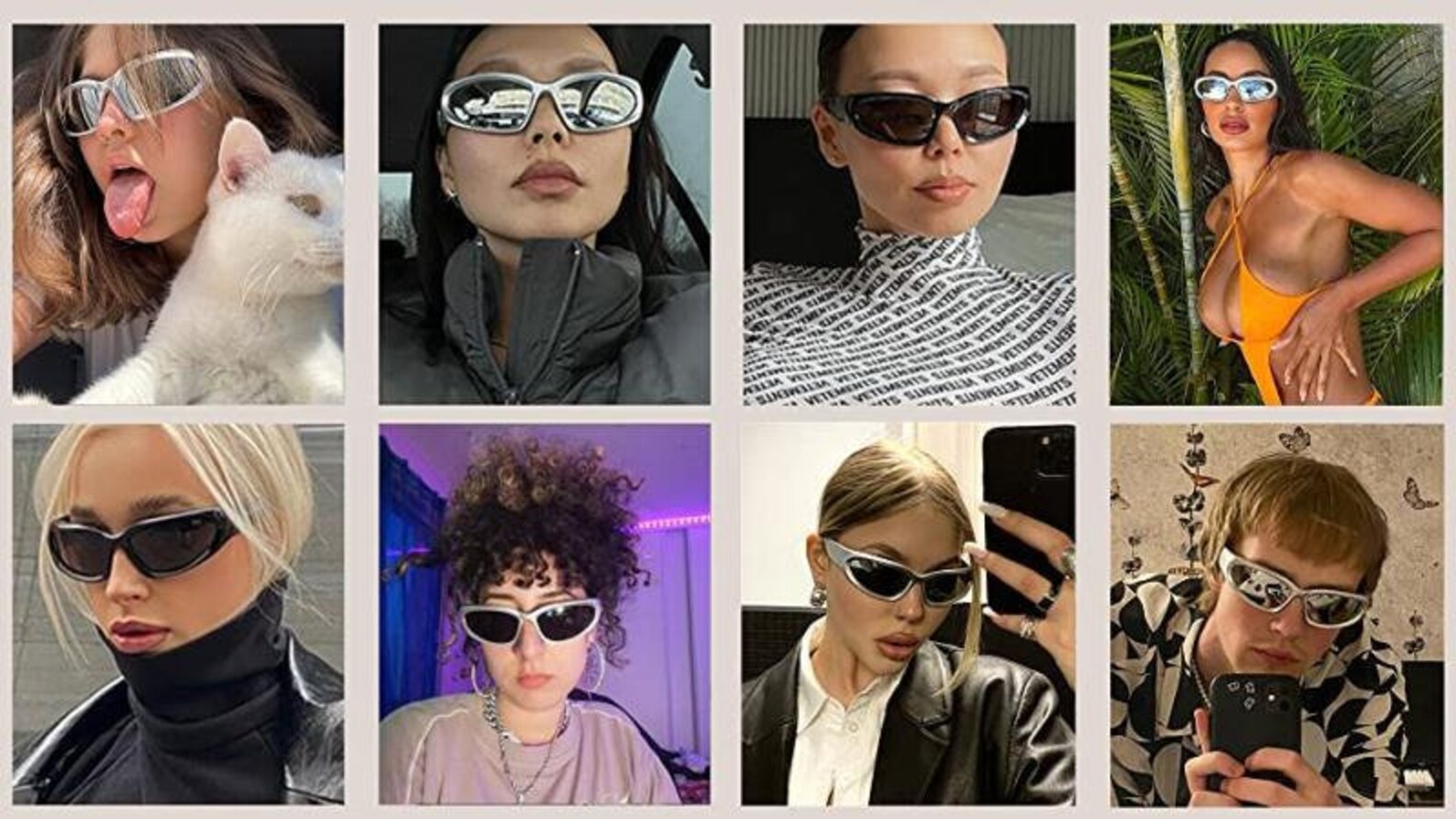 Kim Kardashian Silver Sunglasses Y2K Sunglasses Y2K Etsy