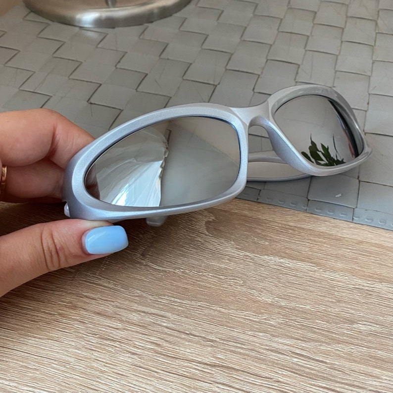 Kim Kardashian Silver Sunglasses Y2K Sunglasses Y2K Etsy