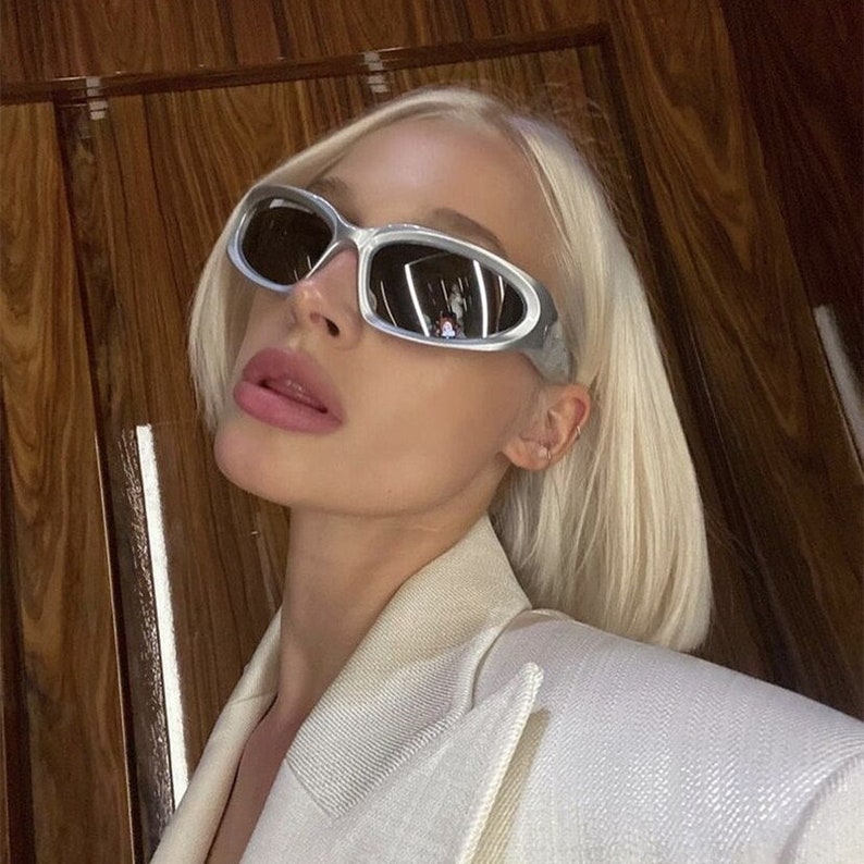 Kim Kardashian Silver Sunglasses Y2K Sunglasses Y2K Etsy