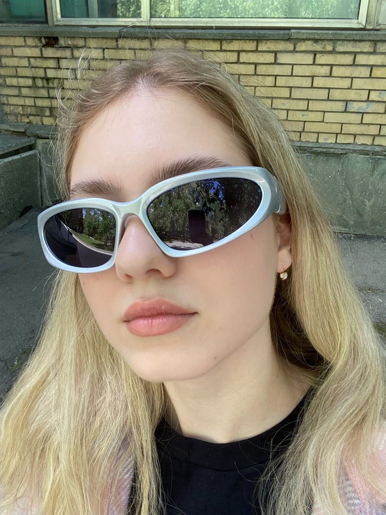 Kim Kardashian Silver Sunglasses Y2K Sunglasses Y2K Etsy India