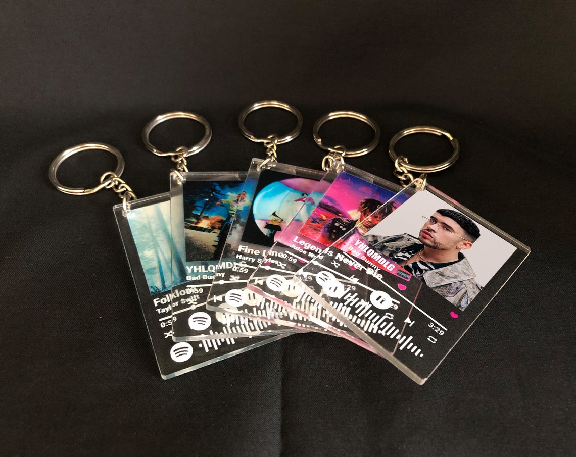 Spotify Keychain Personalized Acrylic Customizable Spotify Etsy