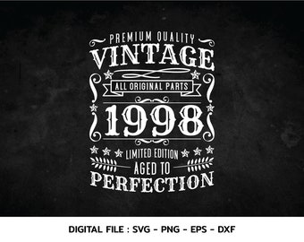 Download Png Vintage Birthday Svg Born In 1998 Vintage 1998 Svg Birthday Svg Eps Happy Birthday Vintage Birthday Shirt Svg Svg Scrapbooking Papercraft Kromasol Com