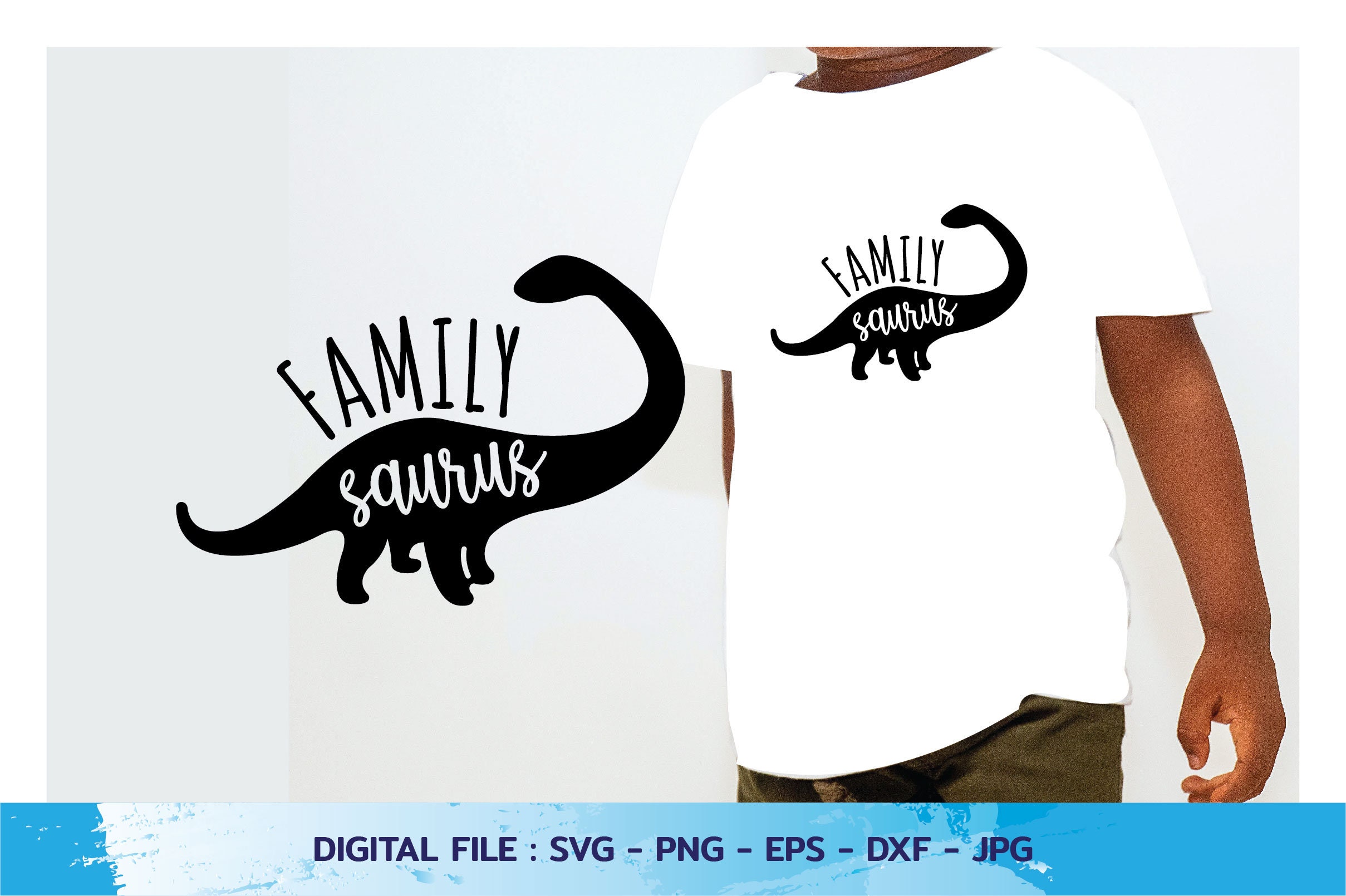 Download Family saurus silhouette svg t-shirt Cricut Files svg png ...
