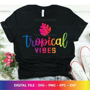 Tropical Vibes SVG: Design de Folhas para Férias de Verão (Download Instantâneo)