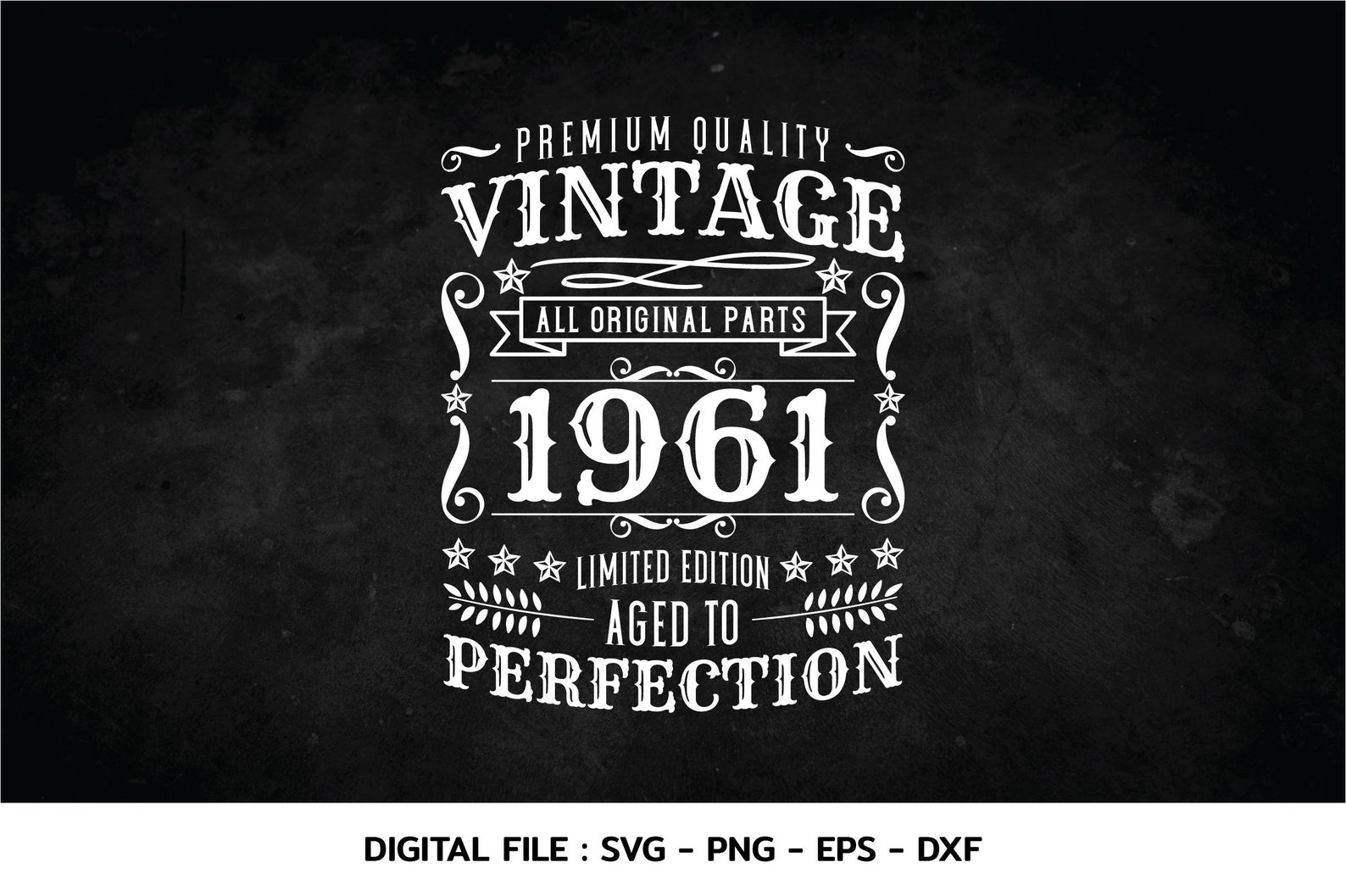 Download Birthday Vintage 1961 Svg Aged to perfection Birthday | Etsy