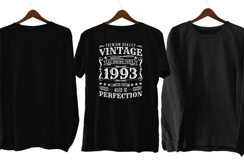 Birthday Vintage 1993 Svg, Aged to perfection, Birthday premium quality, t-shirt, Cricut Files, svg, png, eps, dxf, Instant Download image 2