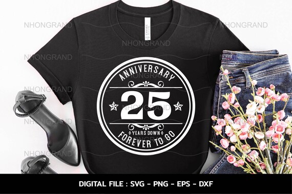 25th Anniversary SVG: Vintage Celebration Design (digital