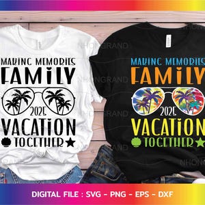 Family Vacation 2025 with Beach for Summer Family Reunion Tie Dye style Svg, t-shirt, Cricut Files, svg, png, eps, dxf, Instant Download