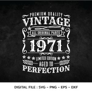 Birthday Vintage 1976 Svg, Aged to Perfection, Birthday