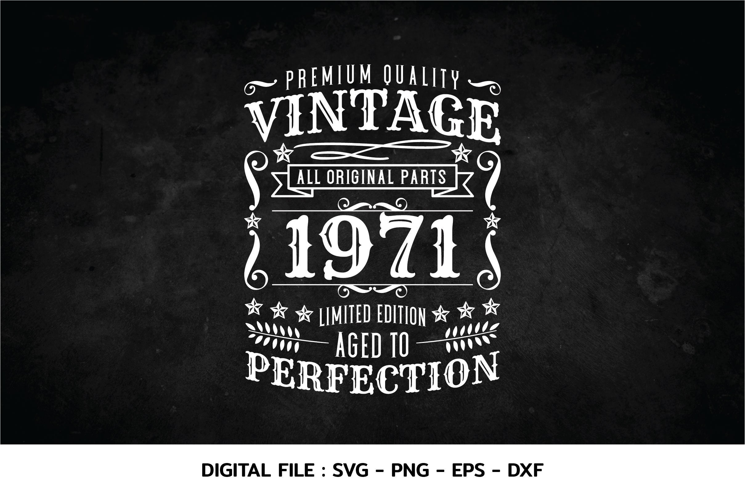 Download Birthday Vintage 1971 Svg Aged to perfection Birthday | Etsy