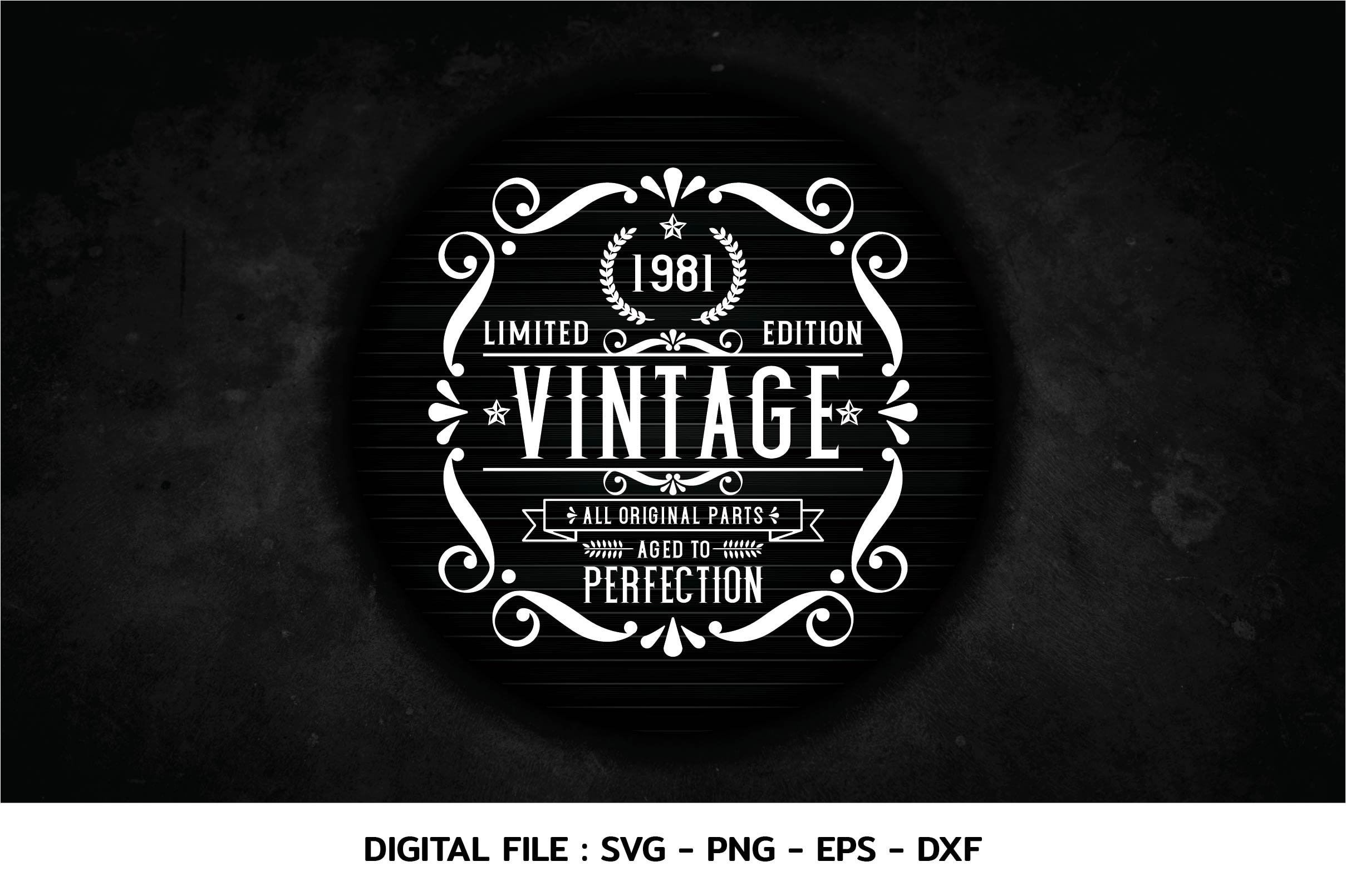 Birthday Vintage 1981 Svg Aged to perfection Birthday | Etsy