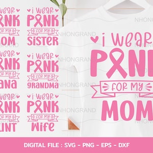 Consapevolezza del cancro al seno SVG: Design del nastro rosa (download digitale)