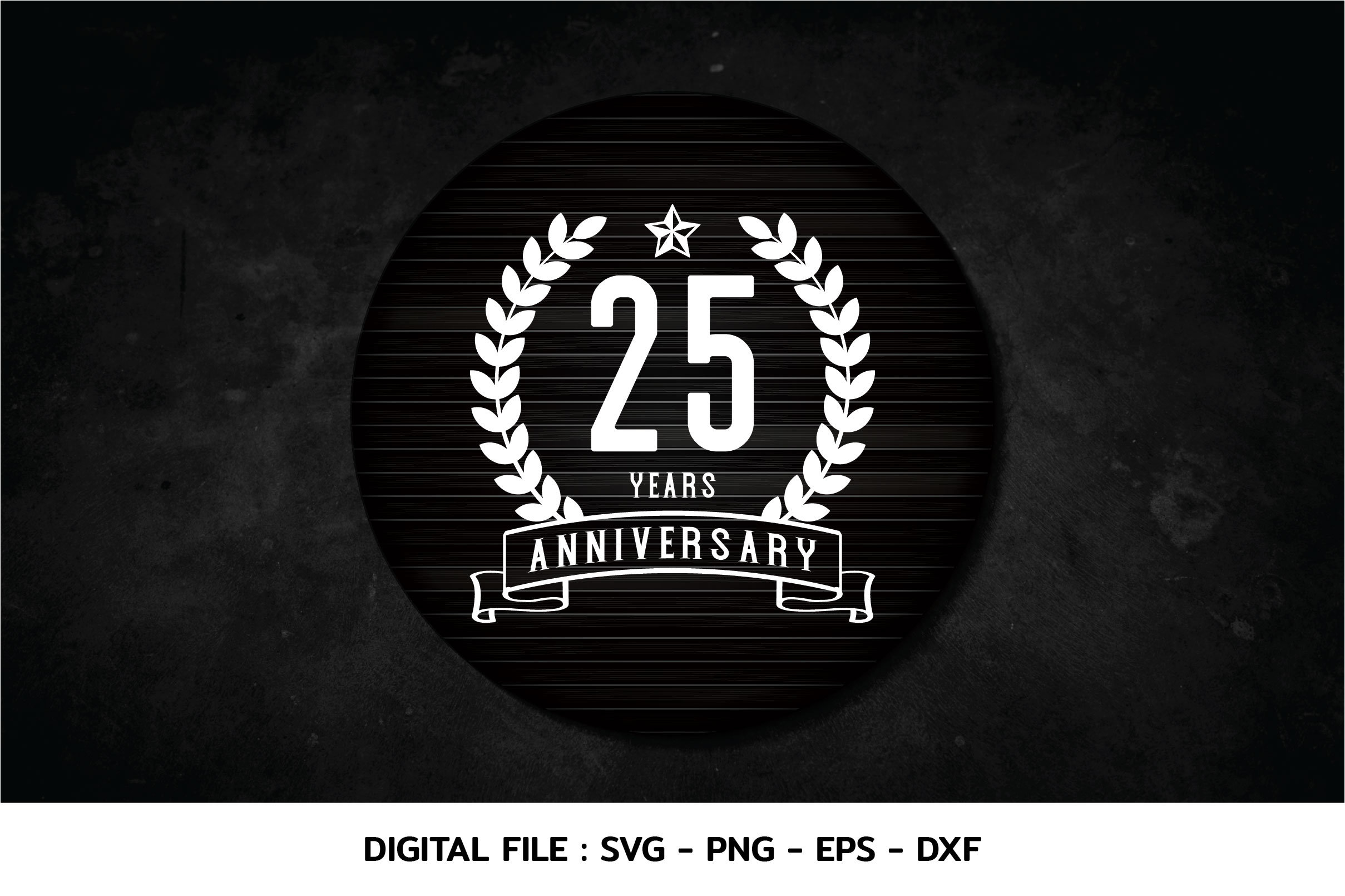 25th Anniversary Monogram SVG: T-shirt Cricut Files (instant