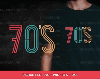 Compleanno Classico Vintage anni '70 Svg, maglietta, file Cricut, svg, png, eps, dxf, download immediato