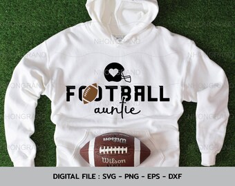Tante Football Love SVG: harthelmontwerp (digitale download)