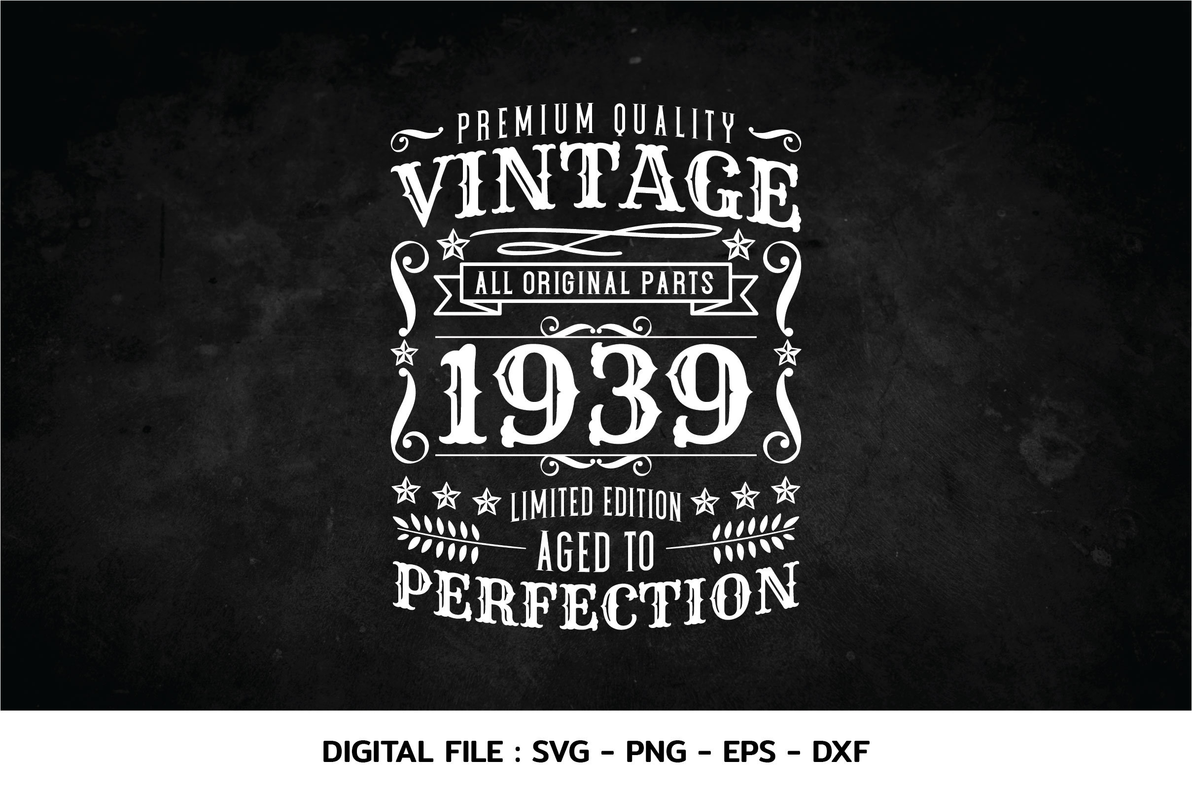 Vintage 1939 80th Birthday T-Shirt Perfection-Original Parts Vintage 1939 80th Birthday T-Shirt Perfection-Original Parts
