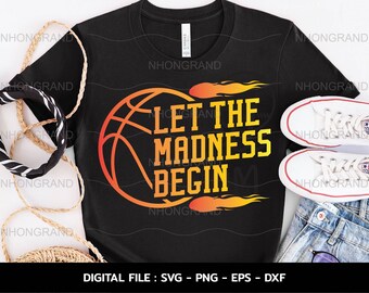 Basketball March Madness SVG: T-shirt Cricut-bestanden (directe download)