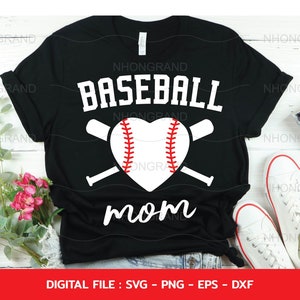 baseball mom sport heart baseball svg mother's gift, t-shirt, Cricut Files, svg, png, eps, dxf, Instant Download