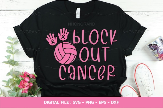 Breast Cancer Awareness Volleyball T-Shirt Design (svg, png, eps, dxf)