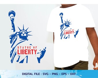 Statue of Liberty 4th of July SVG: Patriotic Cricut Files (Digital Download)