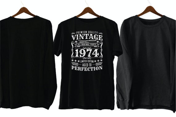 Birthday Vintage 1974 Svg, Aged to Perfection, Birthday