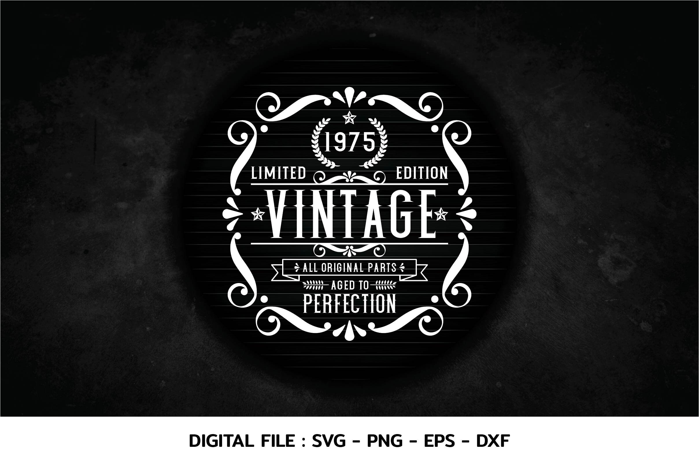 Birthday Vintage 1975 Svg Leeftijd tot in de perfectie | Etsy