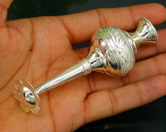 925 sterling silver handmade deo spray, perfume spray bottle, silver ettar bottle idol god puja, silver article utensil home office su165