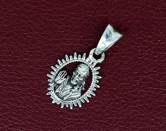 925 Sterling Silver Handmade Indian Idol Sai Baba Pendant Amazing Stylish Unisex Pendant Personalized Jewelry Ssp518 Etsy