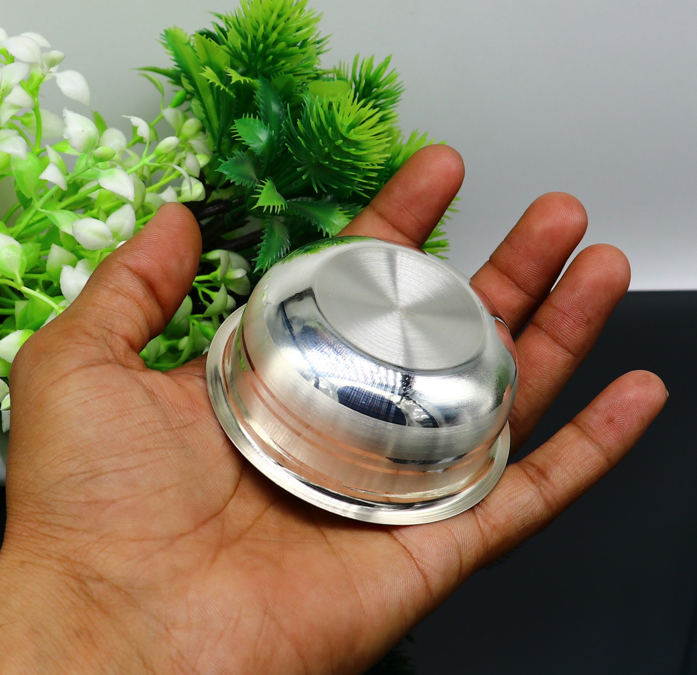 999 Feinsilber handgemachte massive Schale und Löffel | Etsy