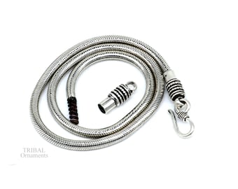 16" TO 30" 4 mm screw chain 925 sterling silver handmade snake chain pendant chain, necklace chain, silver trendy heavy locket chain ch158