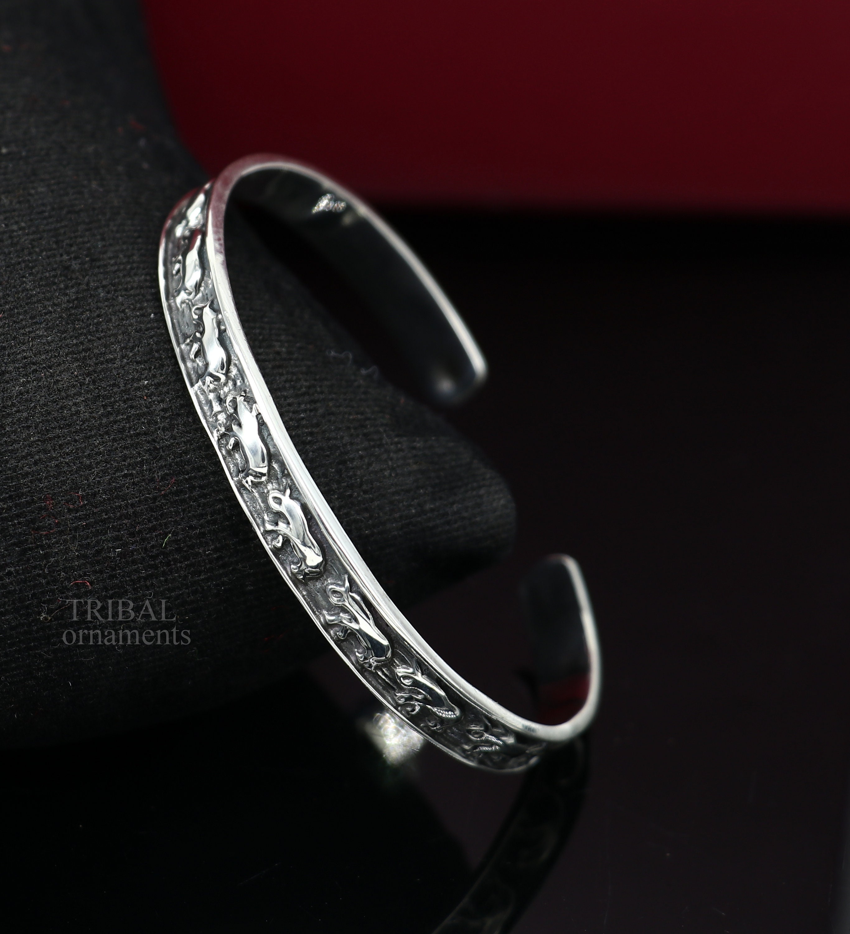 アクセサリー Vintage Silver Wide Wave Caff Bangle 925 Buy Sterling Silver Bracelet - Silver Zig Zag Bangle Online in