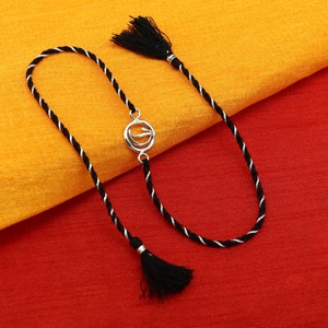 Pulsera Rakhi con diseño de letra D hecha a mano de plata de ley 925, increíble regalo elegante para Rakshabandhan rk32
