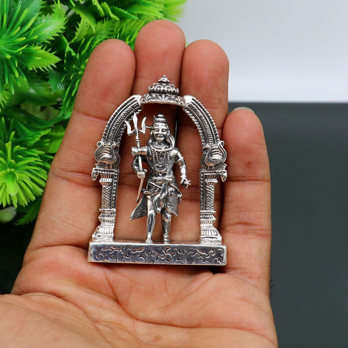 925 Sterling Silver Hindu Idols Standing Shiva Mahakal Etsy
