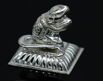 Lord Ganesha Vahan Mushak maharaj sterling silver handmade small article for puja, best gift for lord ganesha, divine statue su608