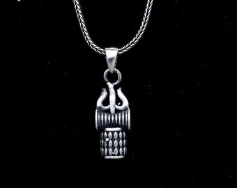 925 Sterling silver handmade lord shivay trishul ( trident ) pendant nsp861