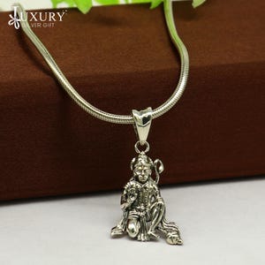 925 sterling silver handmade idol Hanuman ji pendant, amazing stylish unisex pendant personalized jewelry ssp439