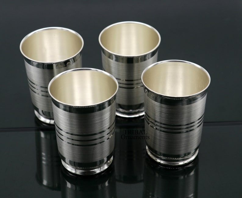 999 pure fine silver handmade water milk cup tumbler, all sizes silver tumbler, silver baby food dining flask, silver utensils gift sv262 image 10