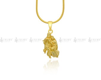925 sterlingzilver goud gepolijste goddelijke hanger van Lord Krishna en Radha nsp910