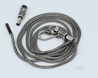 16" to 30" 1.5mm long screw chain 925 sterling silver handmade wheat chain pendant chain, necklace chain locket chain jewelry ch140