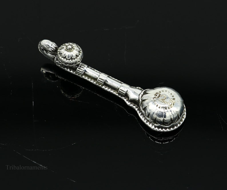 925 Sterling Silver Saraswati Veena, Silver Musical Instrument Veena ...