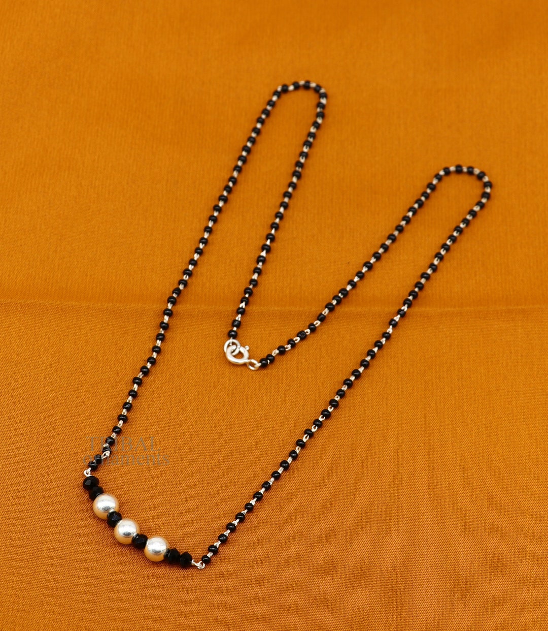 ネックレス・ペンダント [KINDABABY] [925silver] glitzy black chain necklace WGB Silver Tone Chain Necklace 16