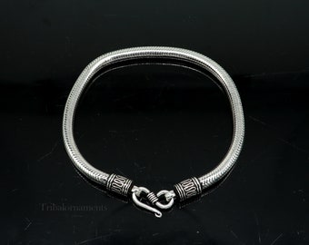 4,5 mm 925 Sterling Silber Amazing Vintage Stil Schlangenkette Handarbeit Armband Unisex Indianer beste Unisex Geschenk Schmuck sbr228