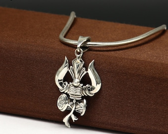 925 sterling silver Hindu idol Lord Shiva trident/trishul pendant, amazing design gifting locket pendant customized jewelry ssp524