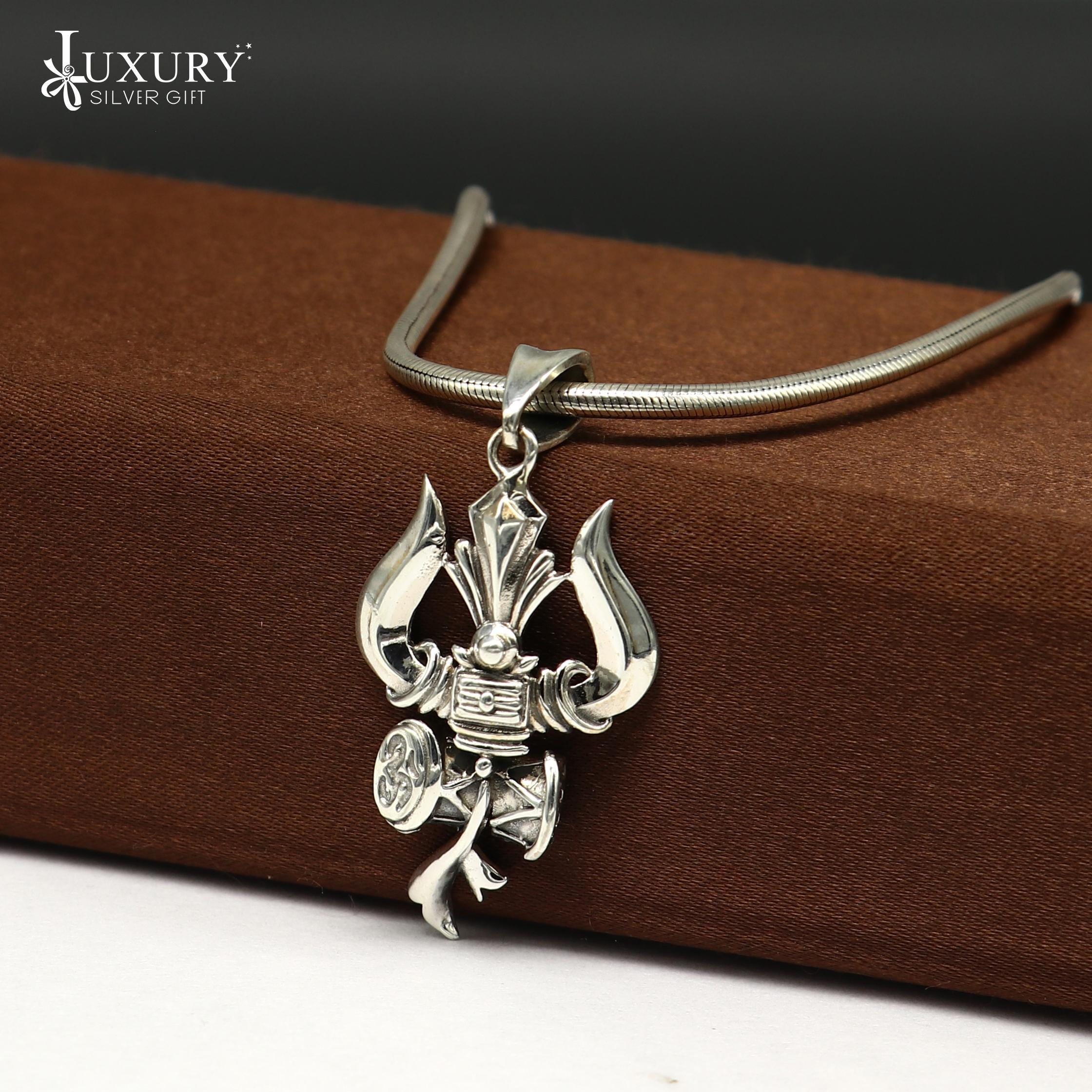 925 スターリングシルバーヒンズー教のアイドルシヴァ神トライデント