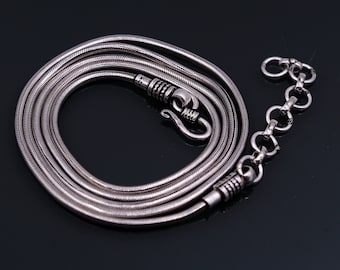 925 sterling silver handmade adjustable belly chain, pendant chain, custom length waist chain necklace, snake chain best gift for her
