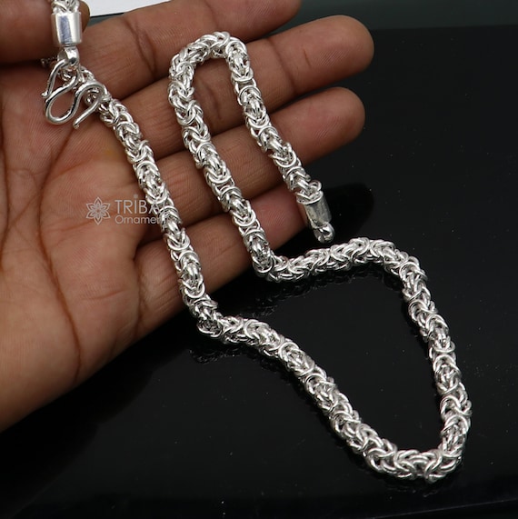 925 Sterling Silver Excellent Byzantine Chain All Size 5 Mm Chain