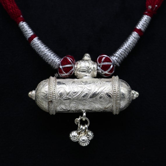 925 Sterling Silver Handmade Ethnic Cultural Tribal Pendant